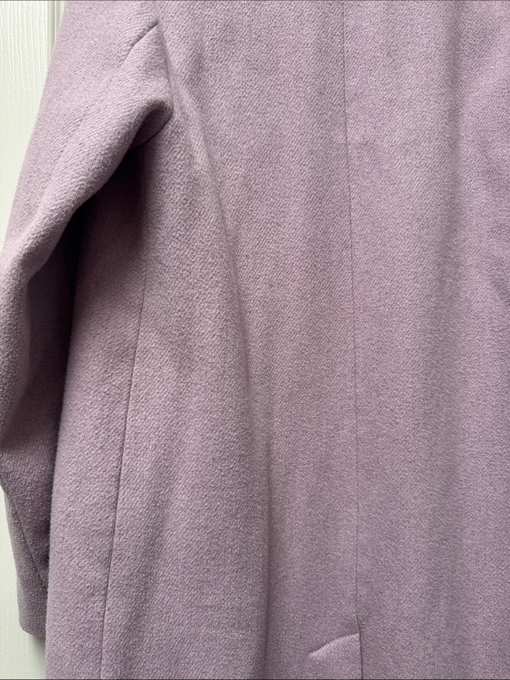 Abercrombie & Fitch Pastel Lilac Single-Breasted Wool Coat - Picture 10 of 11